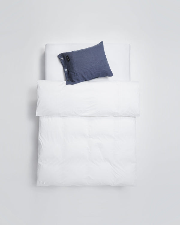 Heart duvet cover | Washed white Jersey